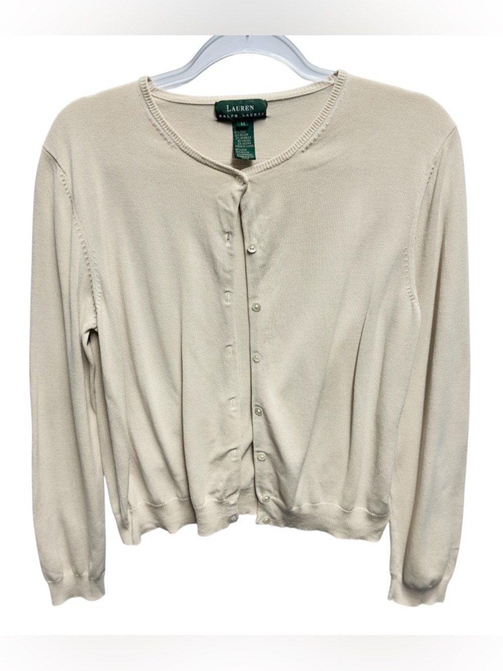 Lauren Ralph Lauren Silk Knit Sweater Cardigan Crop Lightweight Jacket